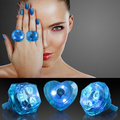 Blank Huge Blue Gem Assorted Style Lighted Rings